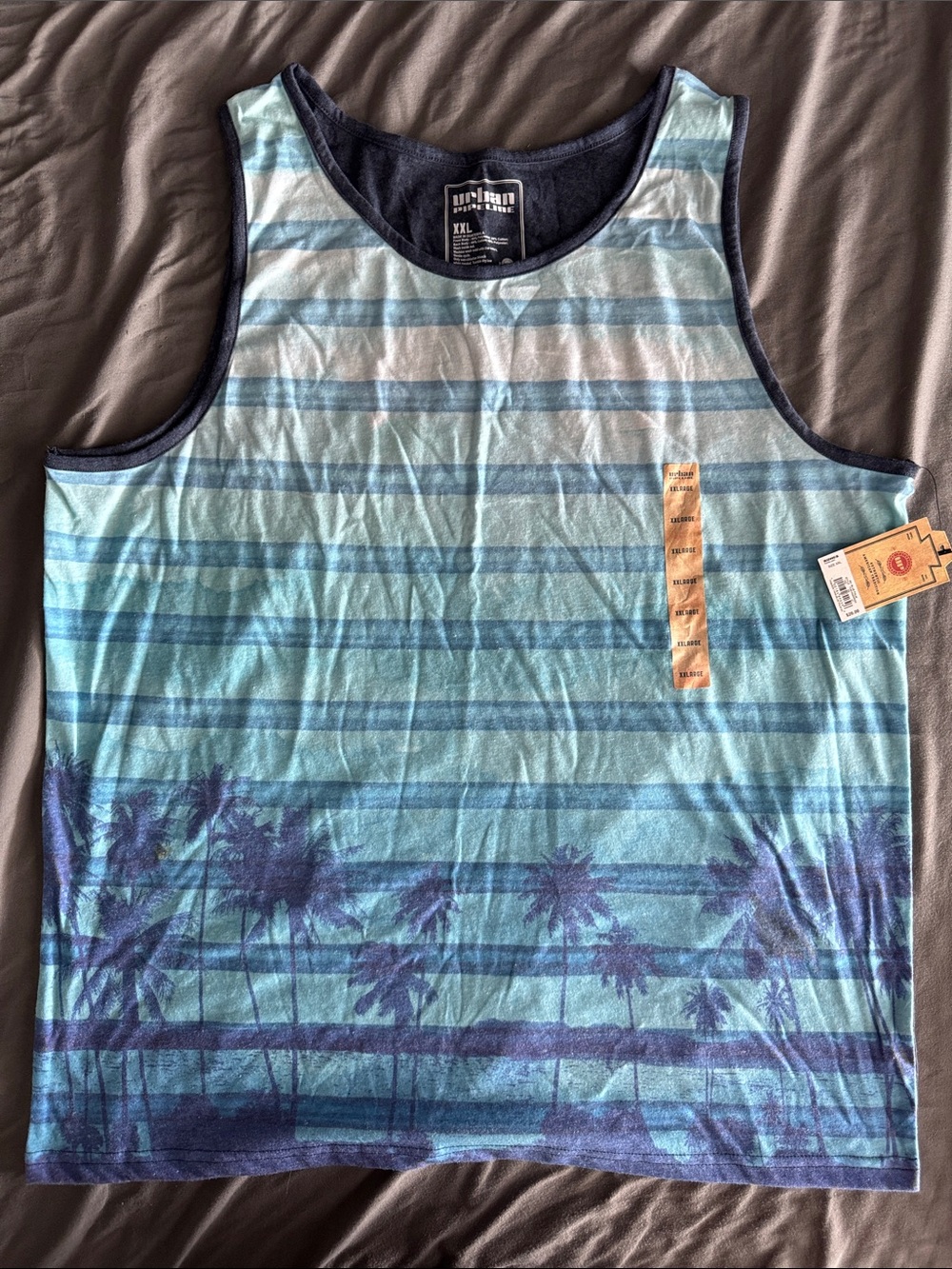 Urban Pipeline Palm-Print Men's Tank Top